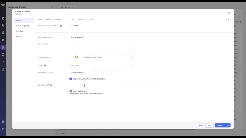 LINE Messaging Activation Configuration